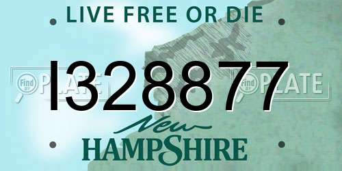 I328877 New Hampshire License Plate