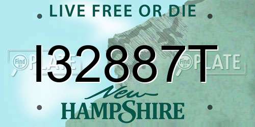 I32887T New Hampshire License Plate