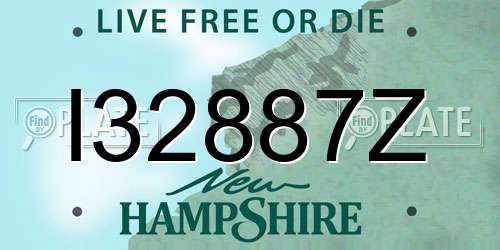 I32887Z New Hampshire License Plate