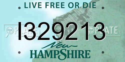 I329213 New Hampshire License Plate
