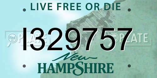 I329757 New Hampshire License Plate