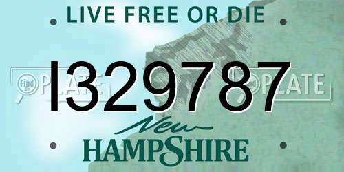 I329787 New Hampshire License Plate