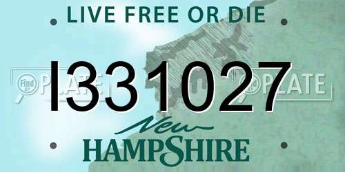 I331027 New Hampshire License Plate