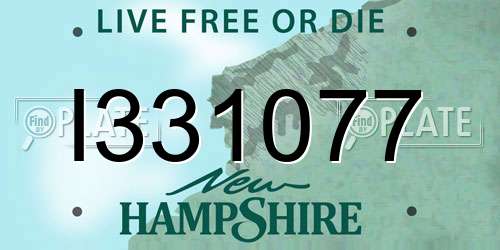 I331077 New Hampshire License Plate