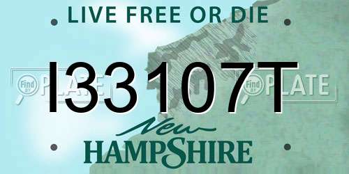 I33107T New Hampshire License Plate