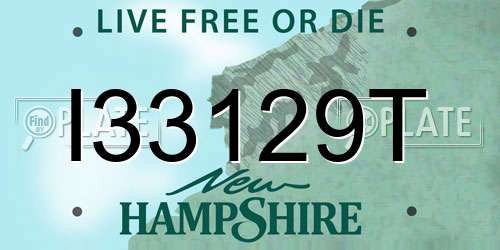 I33129T New Hampshire License Plate