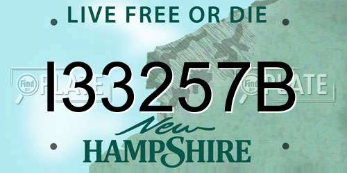 I33257B New Hampshire License Plate