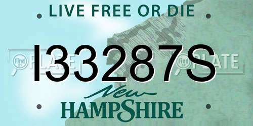 I33287S New Hampshire License Plate
