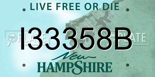 I33358B New Hampshire License Plate