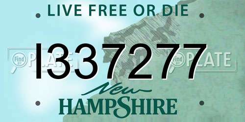 I337277 New Hampshire License Plate