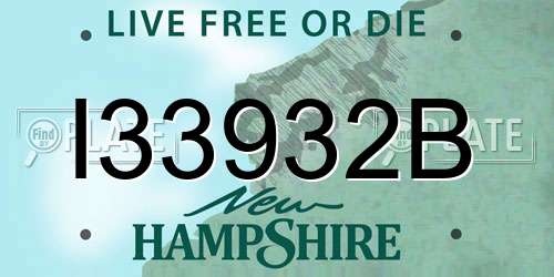 I33932B New Hampshire License Plate