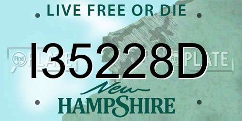 I35228D New Hampshire License Plate