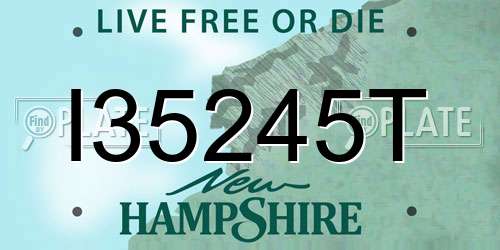 I35245T New Hampshire License Plate