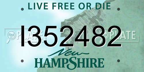 I352482 New Hampshire License Plate