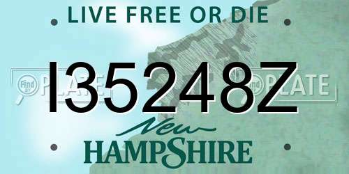 I35248Z New Hampshire License Plate