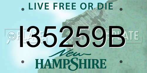 I35259B New Hampshire License Plate