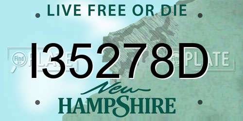 I35278D New Hampshire License Plate