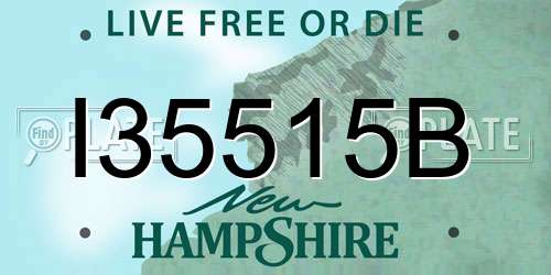 I35515B New Hampshire License Plate