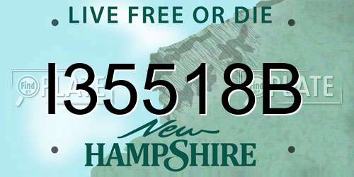 I35518B New Hampshire License Plate