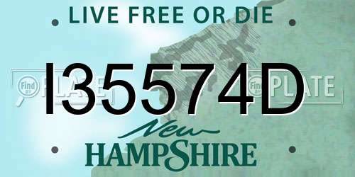 I35574D New Hampshire License Plate