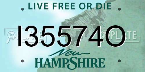 I35574O New Hampshire License Plate