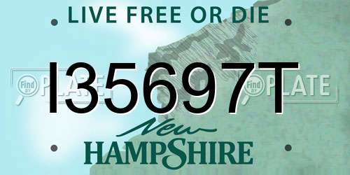 I35697T New Hampshire License Plate