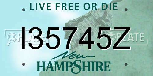 I35745Z New Hampshire License Plate