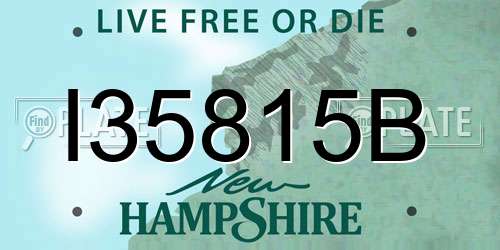 I35815B New Hampshire License Plate
