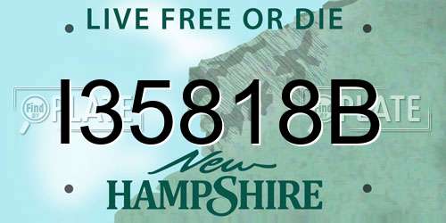 I35818B New Hampshire License Plate