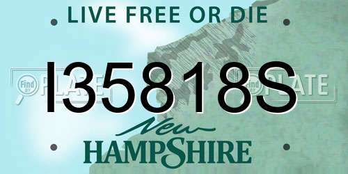 I35818S New Hampshire License Plate