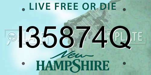 I35874Q New Hampshire License Plate