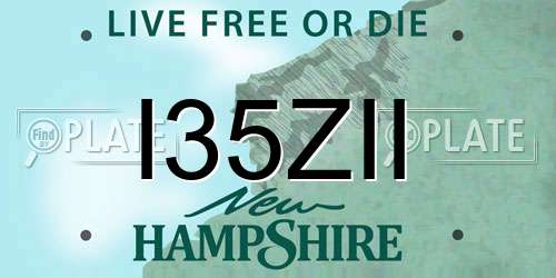 I35ZII New Hampshire License Plate