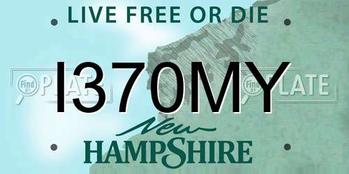 I370MY New Hampshire License Plate