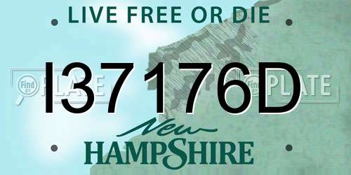 I37176D New Hampshire License Plate