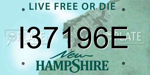 I37196E New Hampshire License Plate