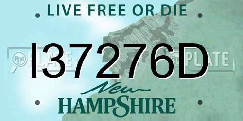 I37276D New Hampshire License Plate