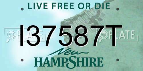 I37587T New Hampshire License Plate