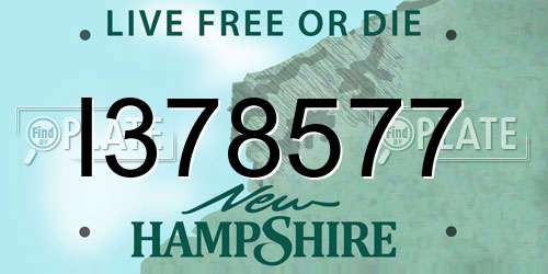 I378577 New Hampshire License Plate