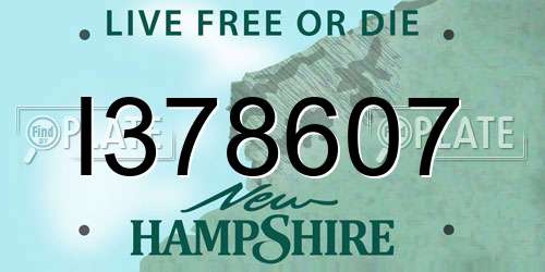I378607 New Hampshire License Plate