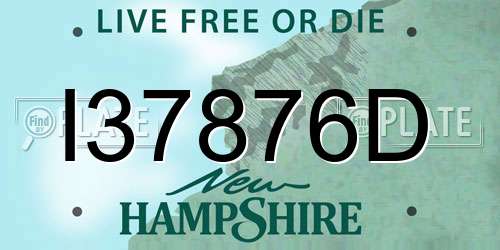 I37876D New Hampshire License Plate
