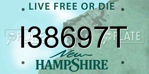 I38697T New Hampshire License Plate