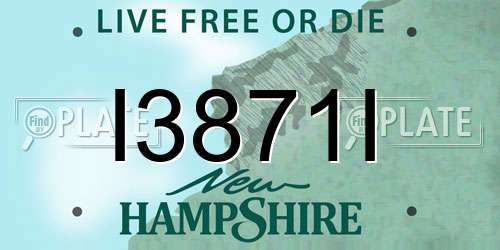 I3871I New Hampshire License Plate