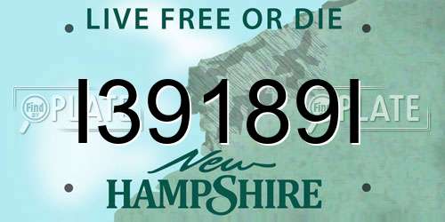 I39189I New Hampshire License Plate