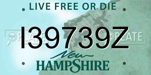 I39739Z New Hampshire License Plate