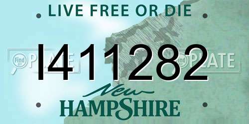 I411282 New Hampshire License Plate