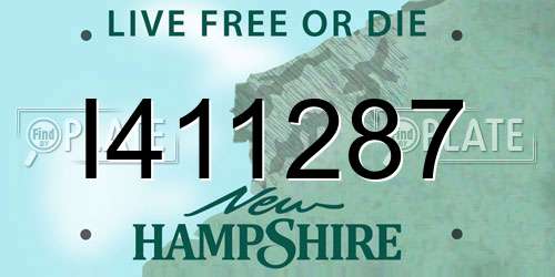 I411287 New Hampshire License Plate