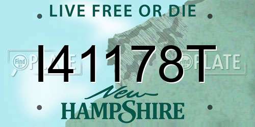 I41178T New Hampshire License Plate