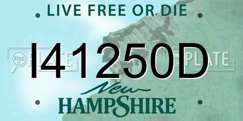 I41250D New Hampshire License Plate