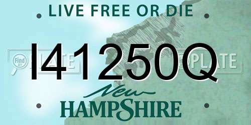 I41250Q New Hampshire License Plate