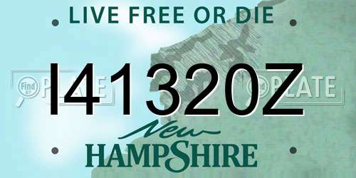 I41320Z New Hampshire License Plate
